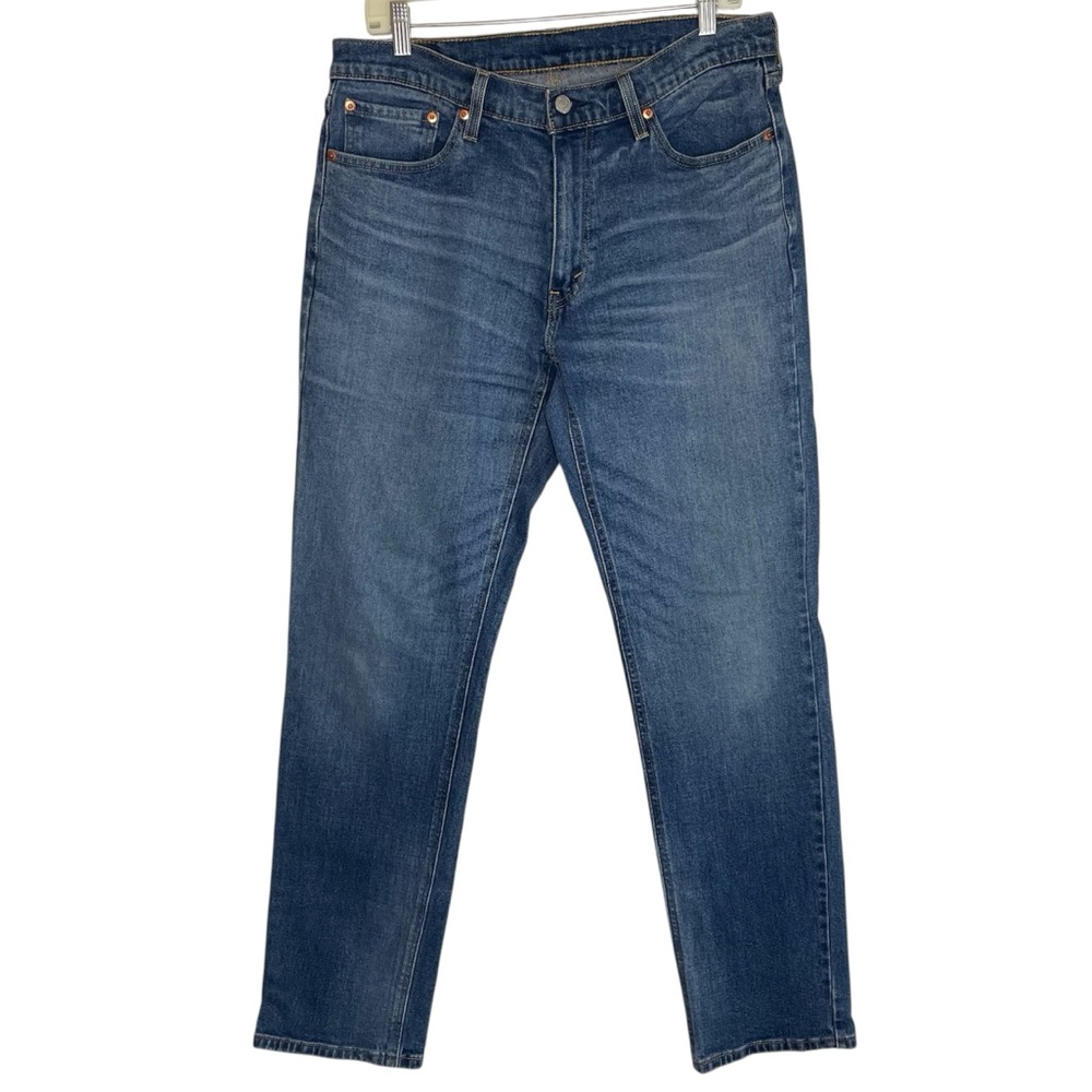 Levi Strauss & Co Solid Blue Dark Wash Classic Fit Denim Jeans